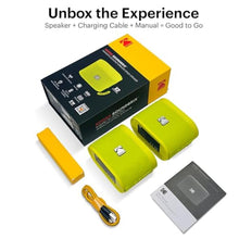 Load image into Gallery viewer, KODAK SOUNDBRIX Bluetooth Speaker with HD Sound Portable Wireless IPX4 Water Resistant Upto 5H Playtime V5.4 for Home Party Outdoor Beach Electronic Gadgets Birthday Gift Yellow Stackable Speakers