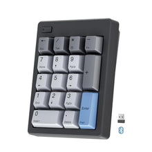 Load image into Gallery viewer, Kisnt FD17 Wireless Mechanical Number Pad, Bluetooth 5.0& 2.4G Dual Mode Numeric Keypad, 17 Keys Hot Swappable Numpad with PBT Keycaps for Laptop/PC/TKL Keyboards(Black, Linear Switch)