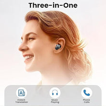 Load image into Gallery viewer, AI Translation Earbuds Real Time, 139 Language Translator Earbuds OWS 3-in-1 Translation Headphones, Translation Device for Travel Business Learning Compatible with iOS and Android, Black