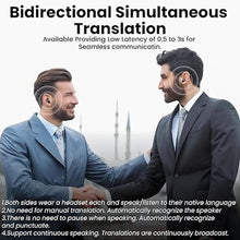 Load image into Gallery viewer, AI Translation Earbuds Real Time, 139 Language Translator Earbuds OWS 3-in-1 Translation Headphones, Translation Device for Travel Business Learning Compatible with iOS and Android, Black