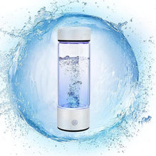 Load image into Gallery viewer, Hydrogen Water Bottle Generator, Glass Portable Hydrogen Water Bottle with SPE PEM Technology Hydrohealth, Ion Bottles Hydrogen Water Ionizer for Office, Home, Travel, Daily Drinking