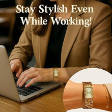 Load image into Gallery viewer, Heyssen Gold Watches for Women Small Wrist Watch Dainty Ladies with Slim Rectangular Dial Stainless Steel Band Casual Fashion Analog Bracelet Square Quartz Waterproof Vintage Silver Gifts for Women
