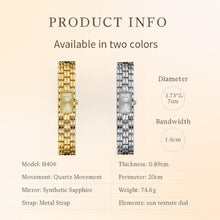Load image into Gallery viewer, Heyssen Gold Watches for Women Small Wrist Watch Dainty Ladies with Slim Rectangular Dial Stainless Steel Band Casual Fashion Analog Bracelet Square Quartz Waterproof Vintage Silver Gifts for Women
