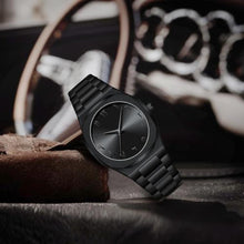 Load image into Gallery viewer, Gosasa Fashion Men's Quartz Watch with Middle Eastern Arabic Numeral Dial Design Stylish Stainless Steel Waterproof Business Casual Wristwatch (All Black)