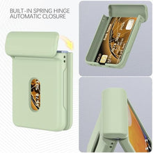 Load image into Gallery viewer, Haoseny for Samsung Galaxy Z Flip 7 Case with Wallet, Card Holder Hinge Protection Full Body Shockproof Case Phone Cover for Samsung Galaxy Z Flip 7 5G 2025 (Light Green)