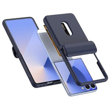 Load image into Gallery viewer, Haoseny for Samsung Galaxy Z Flip 7 Case with Wallet, Card Holder Hinge Protection Full Body Shockproof Case Phone Cover for Samsung Galaxy Z Flip 7 5G 2025 (Dark Blue)