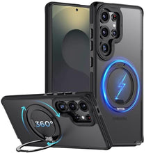 Load image into Gallery viewer, Mondelete 360 Spin Magnetic Stand for Samsung Galaxy S25 Ultra Case, Compatible with Magsafe Military Grade Drop Protection, Matte Hard Slim S25 Ultra Phone Case with Kickstand Ring Holder 113