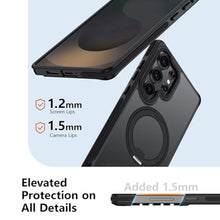 Load image into Gallery viewer, Mondelete 360 Spin Magnetic Stand for Samsung Galaxy S25 Ultra Case, Compatible with Magsafe Military Grade Drop Protection, Matte Hard Slim S25 Ultra Phone Case with Kickstand Ring Holder 113