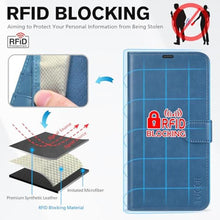 Load image into Gallery viewer, TUCCH Wallet Case for iPhone 17 Pro (6.3") 2025, 4 Card Slots, RFID Blocking, Stand, Shockproof TPU Shell, PU Leather, Magnetic Closure, Protective Flip Folio Cover, Light Blue