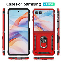 Load image into Gallery viewer, Korecase Case for Z Flip7 Phone Case Galaxy Zflip7 Phone Case with 360 Rotate Ring Kickstand Heavy Duty Protective Cover for Samsung Z Flip 7 Case Red
