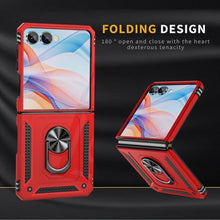 Load image into Gallery viewer, Korecase Case for Z Flip7 Phone Case Galaxy Zflip7 Phone Case with 360 Rotate Ring Kickstand Heavy Duty Protective Cover for Samsung Z Flip 7 Case Red