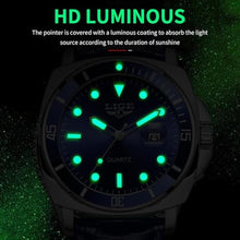 Load image into Gallery viewer, SACOSDING Quartz Watches for Men,Stainless Steel Waterproof Analog Watch,Luxury Big Face Comfortable Leather Strap Mens Watches,Date Luminous Business Dress Watch for Men(Silver Blue)