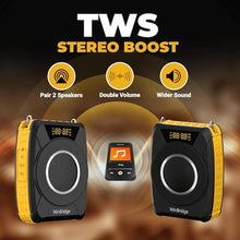 Load image into Gallery viewer, Voice Amplifier with Wireless Microphone Headset Waterproof Portable Speaker Microphone with TWS Stereo, SOS, Recording Rechargeable Bluetooth 5.0 PA System for Teachers, Coaches, Tour Guides