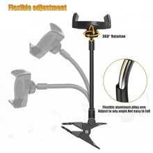 Load image into Gallery viewer, Khazylorr Guitar Phone Holder, Flexible Gooseneck Phone Mount Desk Mount Clip, 360 Rotation Phone Holder Clamp for Guitars Bass Ukulele, Compatible with iPhone Samsung All Smartphones