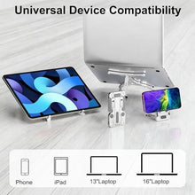 Load image into Gallery viewer, RUHEG Laptop Stand for Desk, Ergonomic Portable Laptop Stand, Riser Holder Notebook Stands, Foldable Aluminum Computer Stand with Air, Pro, More 10-16 Laptops, Tablets, Phone