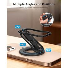 Load image into Gallery viewer, 4-in-1 Magnetic Phone Grip Mount Stand & Magnet Fidget Combo with Finger Loop, Phone Ring Holder, Strap, Kickstand for MagSafe - Compatible with iPhone 17 16 15 14 13 12, Stress Relief Accessory