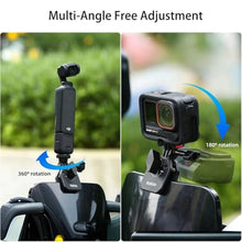 Load image into Gallery viewer, Motorcycle Windshield Clip Action Camera Mount, Aluminum Alloy Motorbike Windscreen Clamp Mount Compatible for GoPro Hero 13/12/11/10/9 DJI Osmo Action 5 Pro/4/3 Insta360 X5/X4/X3/X2