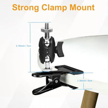 Load image into Gallery viewer, Guitar Phone Holder, Universal Guitar Phone Mount Super Spring Clamp 360 Dual Ball Head Arm, Guitar Camera Mount Clip for GoPro Action Camera iPhone Samsung and All Smartphones