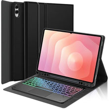 Load image into Gallery viewer, Nanhent Touchpad Keyboard Case for Samsung Galaxy Tab S11 Ultra 14.6 Inch 2025 Tablet SM-X936B/ SM-X930, 7 Color Rainbow Backlight Detachable Bluetooth Trackpad Keyboard Folio Cover with S Pen Holder