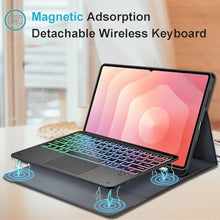 Load image into Gallery viewer, Nanhent Touchpad Keyboard Case for Samsung Galaxy Tab S11 Ultra 14.6 Inch 2025 Tablet SM-X936B/ SM-X930, 7 Color Rainbow Backlight Detachable Bluetooth Trackpad Keyboard Folio Cover with S Pen Holder