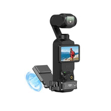 Load image into Gallery viewer, VRIG Magnet Expansion Adapter Holder for DJI OSMO Pocket3 Accessories with Cold Shoe,360Adjustable Suction Bracket on Iron Fence ect,Aluminum Alloy Magnet Expansion Adapter with 1/4" Screw Hole