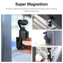 Load image into Gallery viewer, VRIG Magnet Expansion Adapter Holder for DJI OSMO Pocket3 Accessories with Cold Shoe,360Adjustable Suction Bracket on Iron Fence ect,Aluminum Alloy Magnet Expansion Adapter with 1/4" Screw Hole