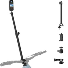 Load image into Gallery viewer, Mippko Motorcycle Camera Mount Kit,Bike Handlebar Clamp Mount,Aluminium Alloy Extendable Selfie Stick with Mini Ball Head Adapter Phone Clip,Compatible with Insta360 /Pocket/Mevo Start/iPhone