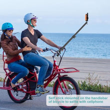 Load image into Gallery viewer, Mippko Motorcycle Camera Mount Kit,Bike Handlebar Clamp Mount,Aluminium Alloy Extendable Selfie Stick with Mini Ball Head Adapter Phone Clip,Compatible with Insta360 /Pocket/Mevo Start/iPhone