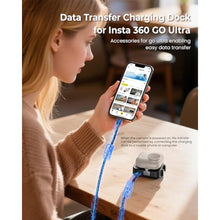 Load image into Gallery viewer, Maectech Charging Base for Insta360 GO Ultra Charging Dock Station for GO Ultra Accessories Quick Release Mount - Black