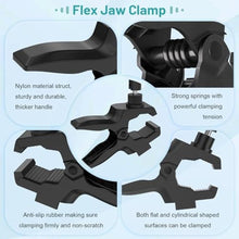 Load image into Gallery viewer, Phone Holder Jaw Flex Clamp Clip Mount,360Adjustable Aluminium Alloy Arm Mount,Cellphone Clip Stand for Desk/Table/Post/Board,Compatible with 3.5~7.5" iPhone/HTC/LG/Huawei/Galaxy/Gopro Hero
