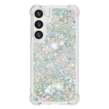 Load image into Gallery viewer, COTDINFOR Phone Case for Samsung Galaxy S26 Case Glitter Bling Liquid Cute Floating Quicksand Shockproof Protective Bumper Durable Soft TPU Clear Cover for Samsung Galaxy S26 Love Sliver YB