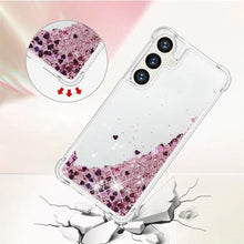 Load image into Gallery viewer, COTDINFOR Phone Case for Samsung Galaxy S26 Plus Case Glitter Bling Liquid Cute Floating Quicksand Shockproof Protective Bumper Durable Soft TPU Clear Cover for Samsung Galaxy S26 Plus Love Rose YB