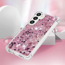 Load image into Gallery viewer, COTDINFOR Phone Case for Samsung Galaxy S26 Plus Case Glitter Bling Liquid Cute Floating Quicksand Shockproof Protective Bumper Durable Soft TPU Clear Cover for Samsung Galaxy S26 Plus Love Rose YB