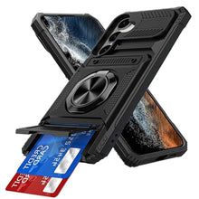 Load image into Gallery viewer, COTDINFOR Compatible with Samsung Galaxy A17 5G Case with Card Holder Built-in 2 Card Holder and Stand Military Grade Protection Shockproof Wallet Phone Case for Samsung Galaxy A17 5G Black LM
