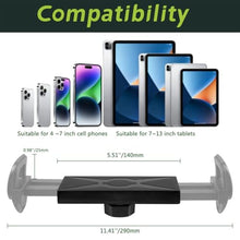 Load image into Gallery viewer, Urgown Tablet Holder Mount, Adjustable Gooseneck Arm Clamp for Treadmill/Indoor Cycle/Stroller/Wheelchair/Boat, Compitable with 4.7-13" Tablet/Phone/Kindle/Switch