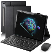 Load image into Gallery viewer, Keyboard Case for 2025 Lenovo Idea Tab Pro 12.7 inch - Stand Folio Detachable Keyboard Cover with Mouse (TB-373FU/TB-375FC) - Black