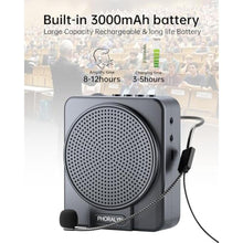 Load image into Gallery viewer, Wireless Voice Amplifier for Teachers, Original Voice Speaker with Wire and Wireless Microphones, Portable Speaker Megaphone for Classroom, Training, Meeting, Instructors, Coaches, Games