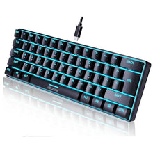 Load image into Gallery viewer, abucow 60% Gaming Keyboard Minimalist Portable Wired Ultra-Compact Mini Imitation 61 Keys RGB Backlit Keyboard (Black)_1