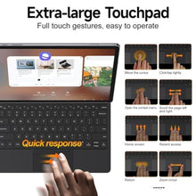 Load image into Gallery viewer, accrosoo (NOT for 14.6" Ultra Keyboard Case Just for 12.4" Samsung Tab S9+/S10+/S8+/S9 FE+/S7+/S7 FE - Magnetic Floating, Sensitive Touchpad, 7 Backlit, S Pen Holder, Black_4287