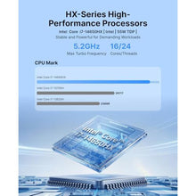 Load image into Gallery viewer, ACEMAGIC M5 Mini PC i7-14650HX(Beat i5,16C/24T,30MB Smart Cache,up to 5.2GHz), 32GB DDR4 1TB NVMe PCIe4.0 SSD Mini Computers, Pre-Installed Win11Pro BT5.2 WiFi6 Desktop, Support Triple 4K Display, Blue_3174