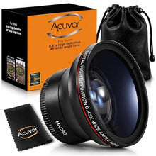Load image into Gallery viewer, Acuvar 52mm 0.43x Wide Angle Lens with Macro, HD Camera Lens Attachment for Canon Nikon Sony DSLR & Mirrorless Lenses (52mm Thread)_1