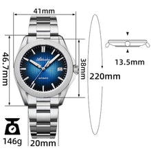 Load image into Gallery viewer, ADDIESDIVE NH35 Automatic Dress Watch for Men Sunray Dial 200M Waterproof Sapphire Glass Luminous Minimalist Fashion Simple Men Wrist Watches, blue_1698