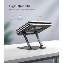 Load image into Gallery viewer, Adjustable Laptop Stand for Desk, Aluminum Portable Laptop Stand, Lightweight 500g, Foldable Ergonomic Computer Notebook stand Holder for 11-16" MacBook Air Pro, Dell XPS,HP Computer Notebook, Black_5226