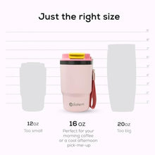 Load image into Gallery viewer, ADOTEM Insulated 16oz Stainless Steel Tumbler Mug Leakproof Double Walled Vacuum Thermal Coffee Cup with 2-in-1 Straw & Lid, Cupholder-Friendly Travel Mug for Hot & Cold Drinks (Pink)_5700