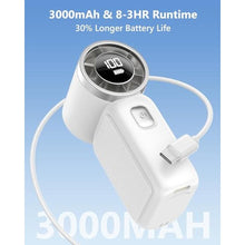 Load image into Gallery viewer, AGEYOU Portable Handheld Mini Fan, 6 Gear Wind, Hand Small Travel Personal Held Fans, Rechargeable Turbo Fan, Gifts for Women Men, for Camping Vacation Outdoor (white)_23