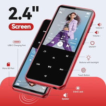 Load image into Gallery viewer, AGPTEK 64GB MP3 Player with Bluetooth, M3 2.4'' Player with Speaker, BlackRed_459