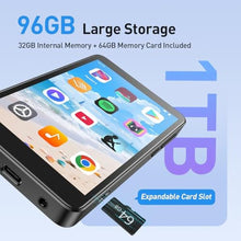 Load image into Gallery viewer, AGPTEK 96GB MP3 Player with Bluetooth and WiFi, T08 4'' Android MP4 Player, Black_88