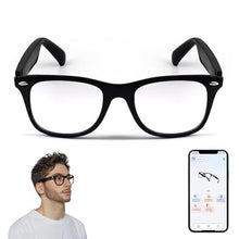 Load image into Gallery viewer, AI Translation Smart Glasses for Women Men, Blue Light Lenses Glasses, Bluetooth Audio Glasses with Speakers, Real-Time Translation(160+ Languages), AI Music Eyeglasses for Business/Travel/Study-Clear, BlackMZ_1