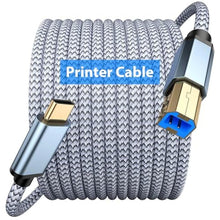 Load image into Gallery viewer, AIAUXAI 10FT USB B to USB C Printer Cable for HP/Canon Connect to Computer, Gery_1
