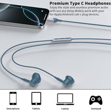 Load image into Gallery viewer, AIAUXAI USB C Earbuds Wired Headphones for iPhone 17 16 Pro Max 17e,Blue_310